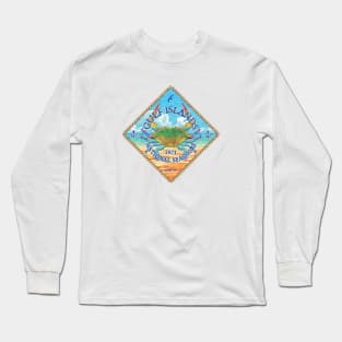 Gulf Islands National Seashore with Blue Crab on Beach Long Sleeve T-Shirt